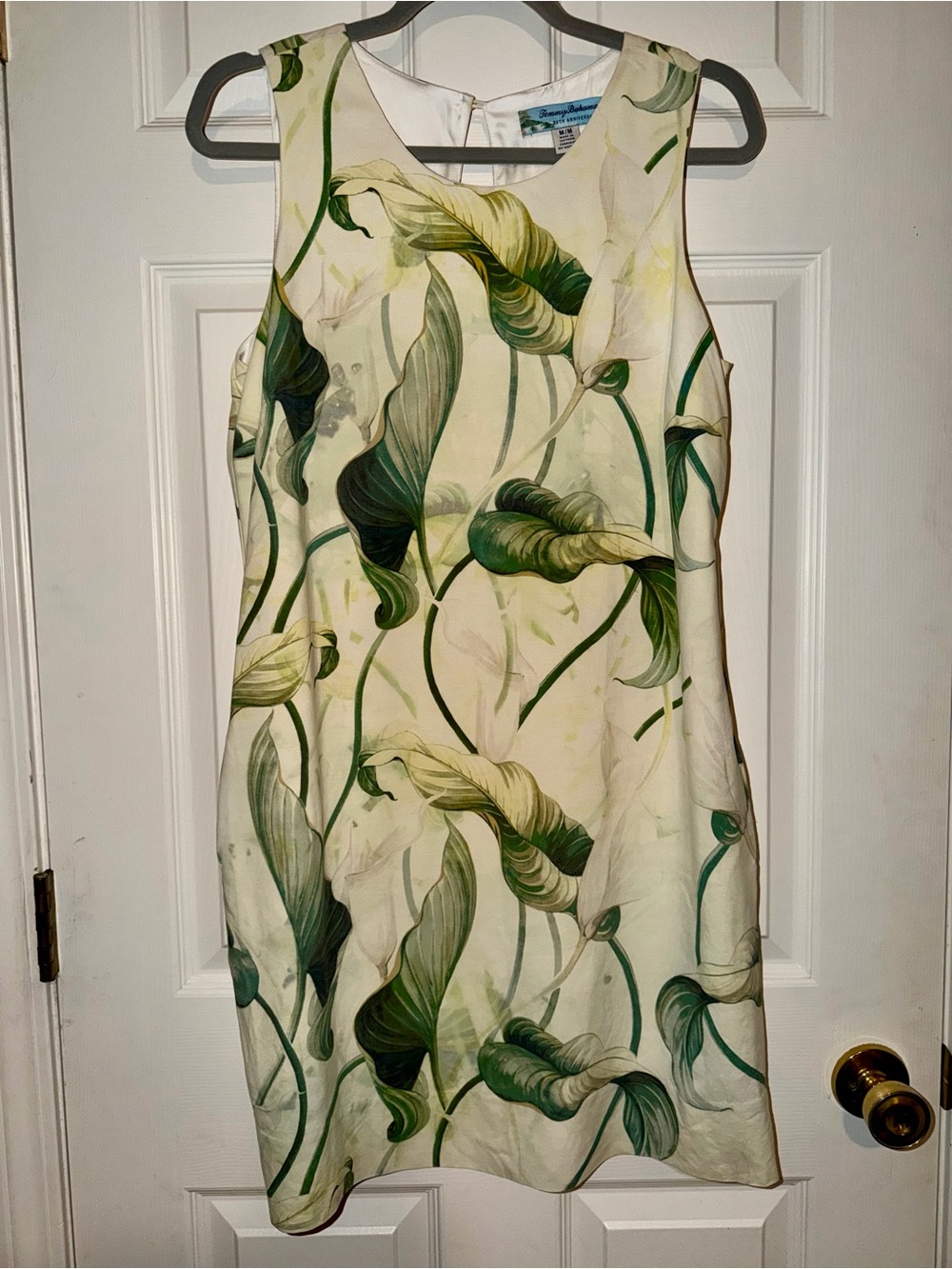 Tommy Bahama Graceful Blooms 30th Anniversary 100% Silk Cream Shift Dress - Picture 1 of 8